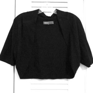 Black short sleeve shrug cardigan